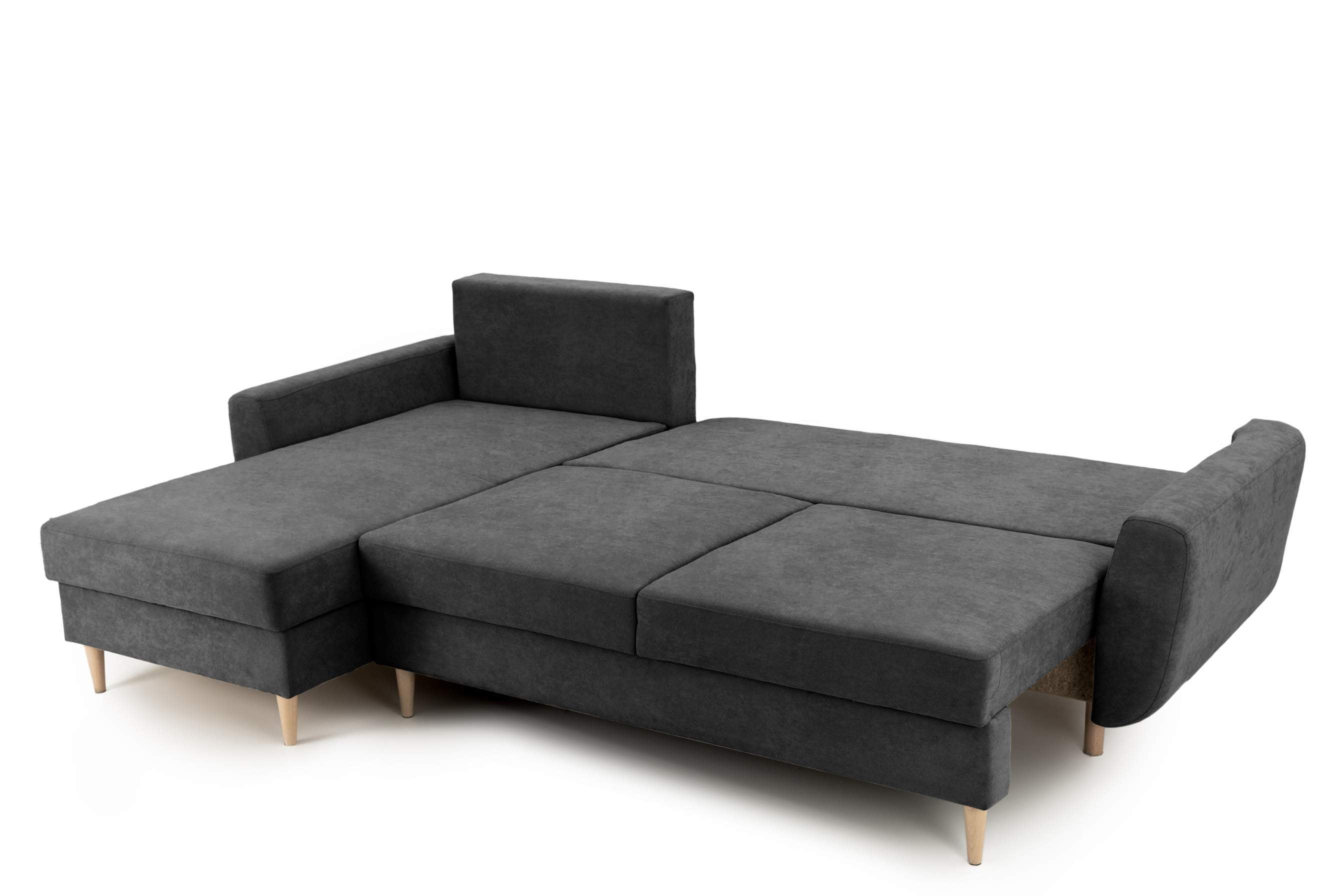 Colțar Extensibil HELSINKI, cu ladă de depozitare, variante stânga/dreapta 261x166x82 cm Prestige Home