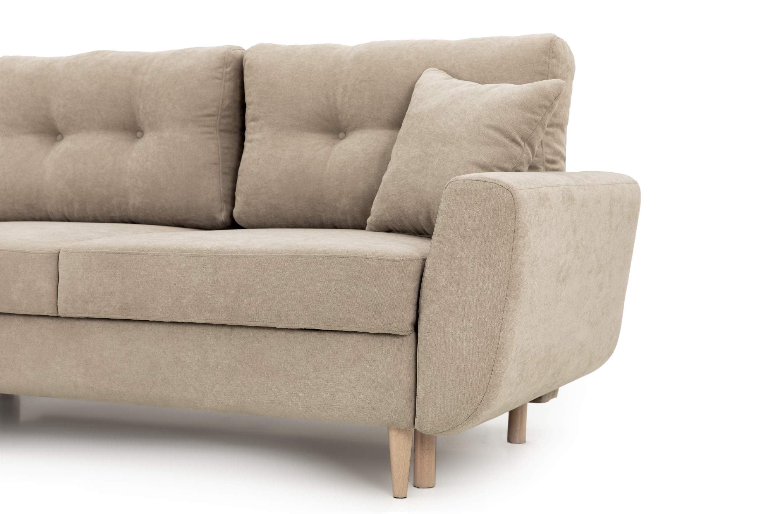 Colțar Extensibil HELSINKI, cu ladă de depozitare, variante stânga/dreapta 261x166x82 cm Prestige Home