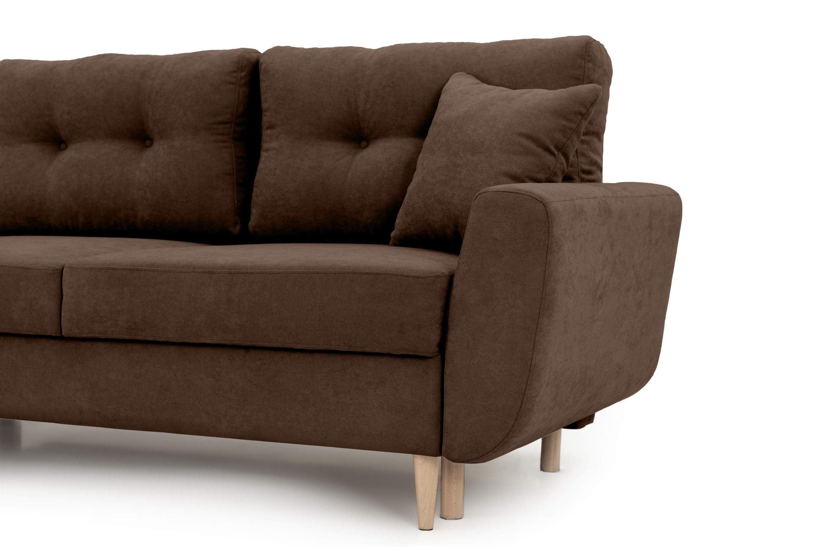 Colțar Extensibil HELSINKI, cu ladă de depozitare, variante stânga/dreapta 261x166x82 cm Prestige Home