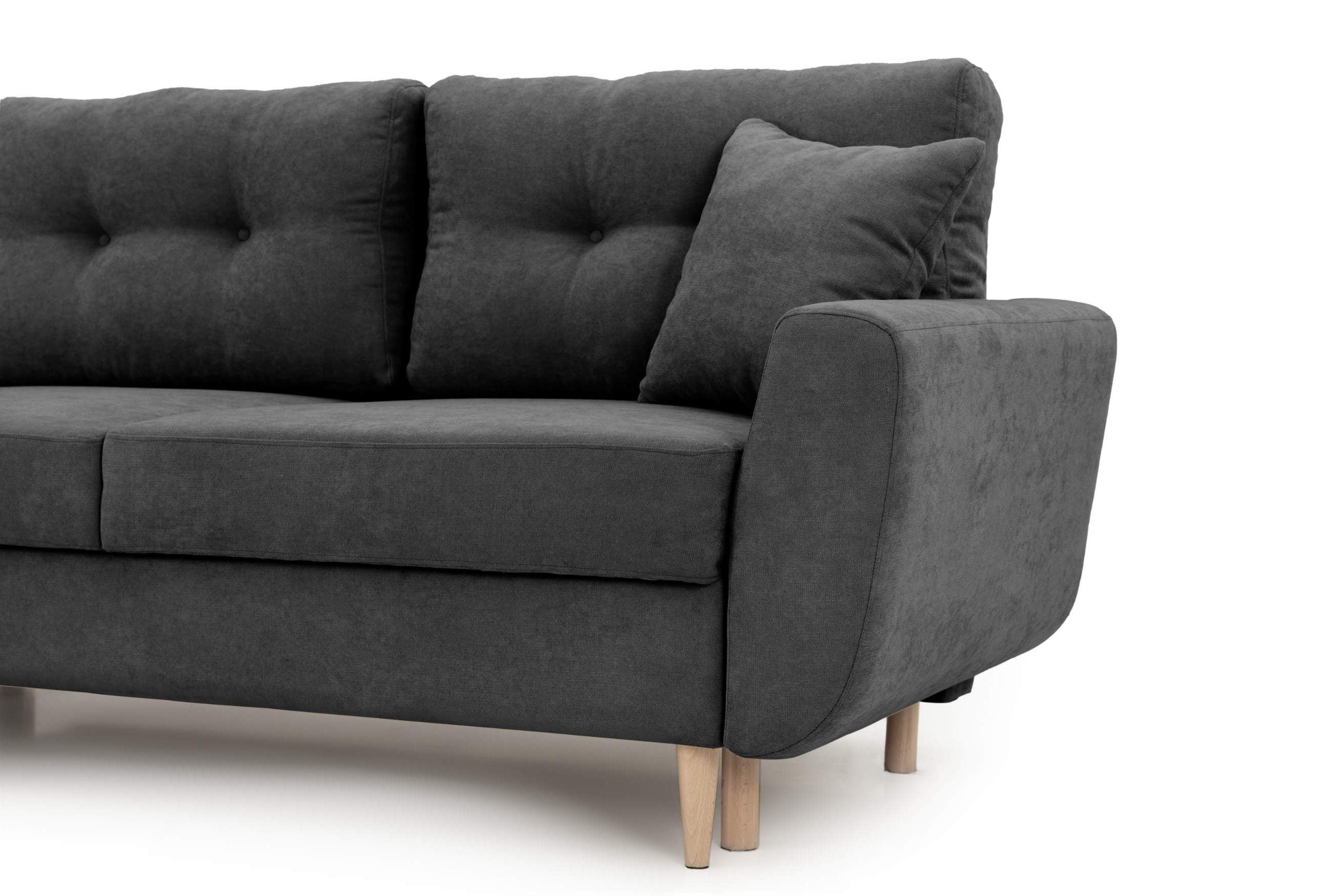Colțar Extensibil HELSINKI, cu ladă de depozitare, variante stânga/dreapta 261x166x82 cm Prestige Home