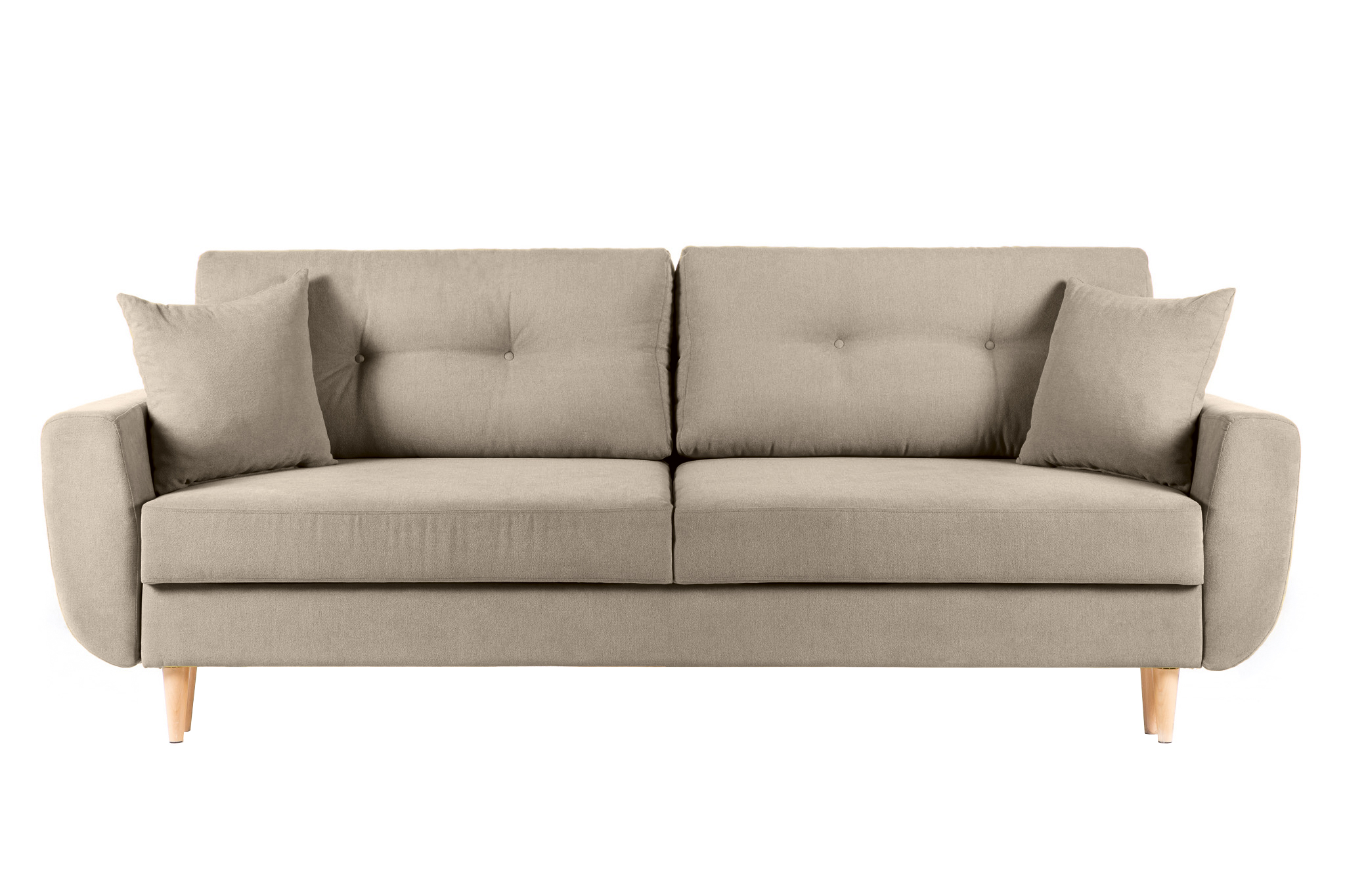 Canapea Extensibilă 3 locuri HELSINKI, cu ladă de depozitare, 227x90x90 cm Bej-Enjoy Prestige Home