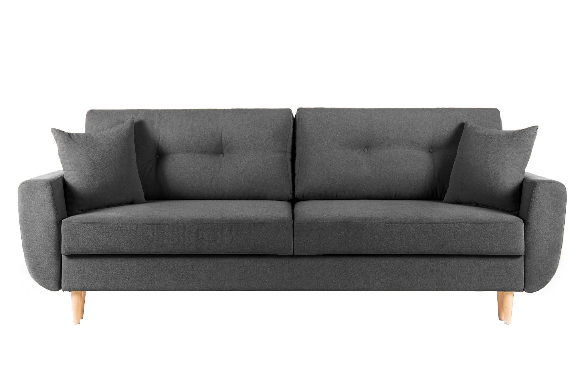 Canapea Extensibilă 3 locuri HELSINKI, cu ladă de depozitare, 227x90x90 cm Gri-Inchis-Enjoy Prestige Home