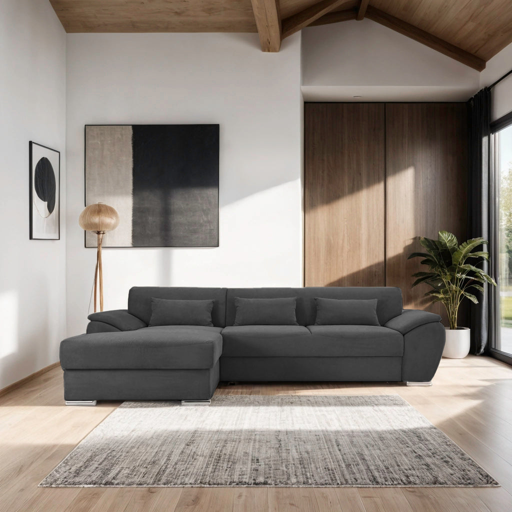 Colțar Extensibil PICASSO, cu ladă de depozitare, variante stânga/dreapta 295x168x80 cm Prestige Home