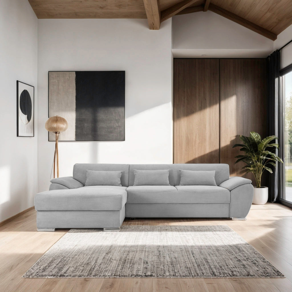 Colțar Extensibil PICASSO, cu ladă de depozitare, variante stânga/dreapta 295x168x80 cm Prestige Home