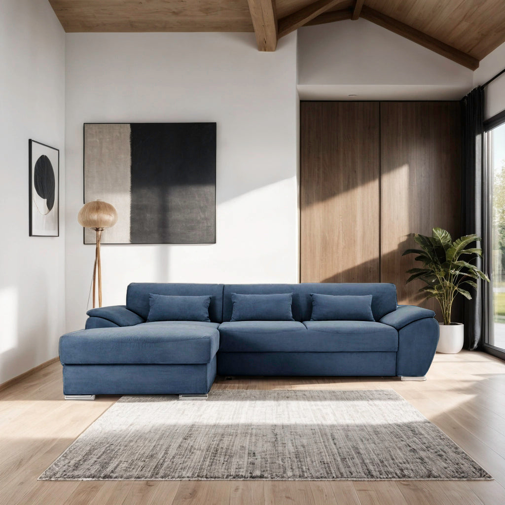 Colțar Extensibil PICASSO, cu ladă de depozitare, variante stânga/dreapta 295x168x80 cm Prestige Home