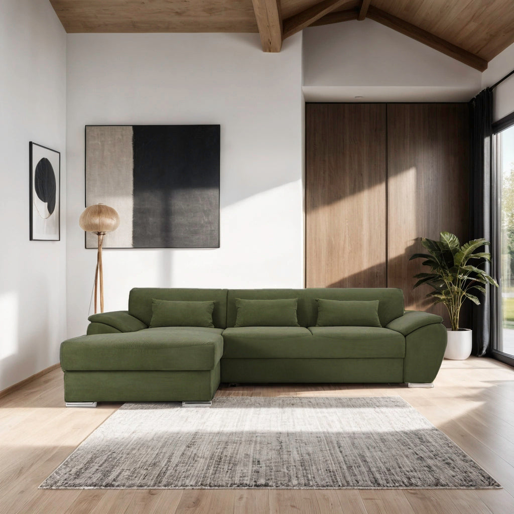 Colțar Extensibil PICASSO, cu ladă de depozitare, variante stânga/dreapta 295x168x80 cm Prestige Home