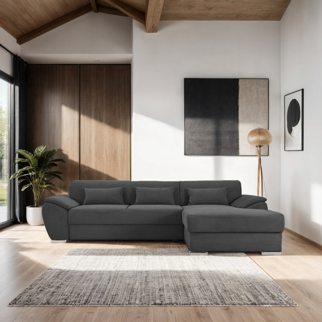 Colțar Extensibil PICASSO, cu ladă de depozitare, variante stânga/dreapta 295x168x80 cm Prestige Home