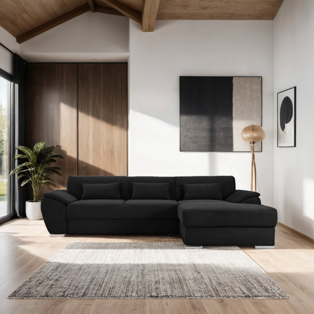 Colțar Extensibil PICASSO, cu ladă de depozitare, variante stânga/dreapta 295x168x80 cm Prestige Home