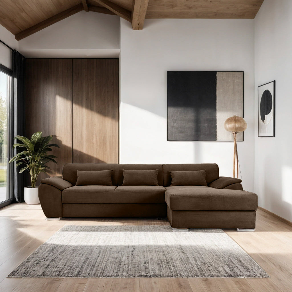 Colțar Extensibil PICASSO, cu ladă de depozitare, variante stânga/dreapta 295x168x80 cm Prestige Home