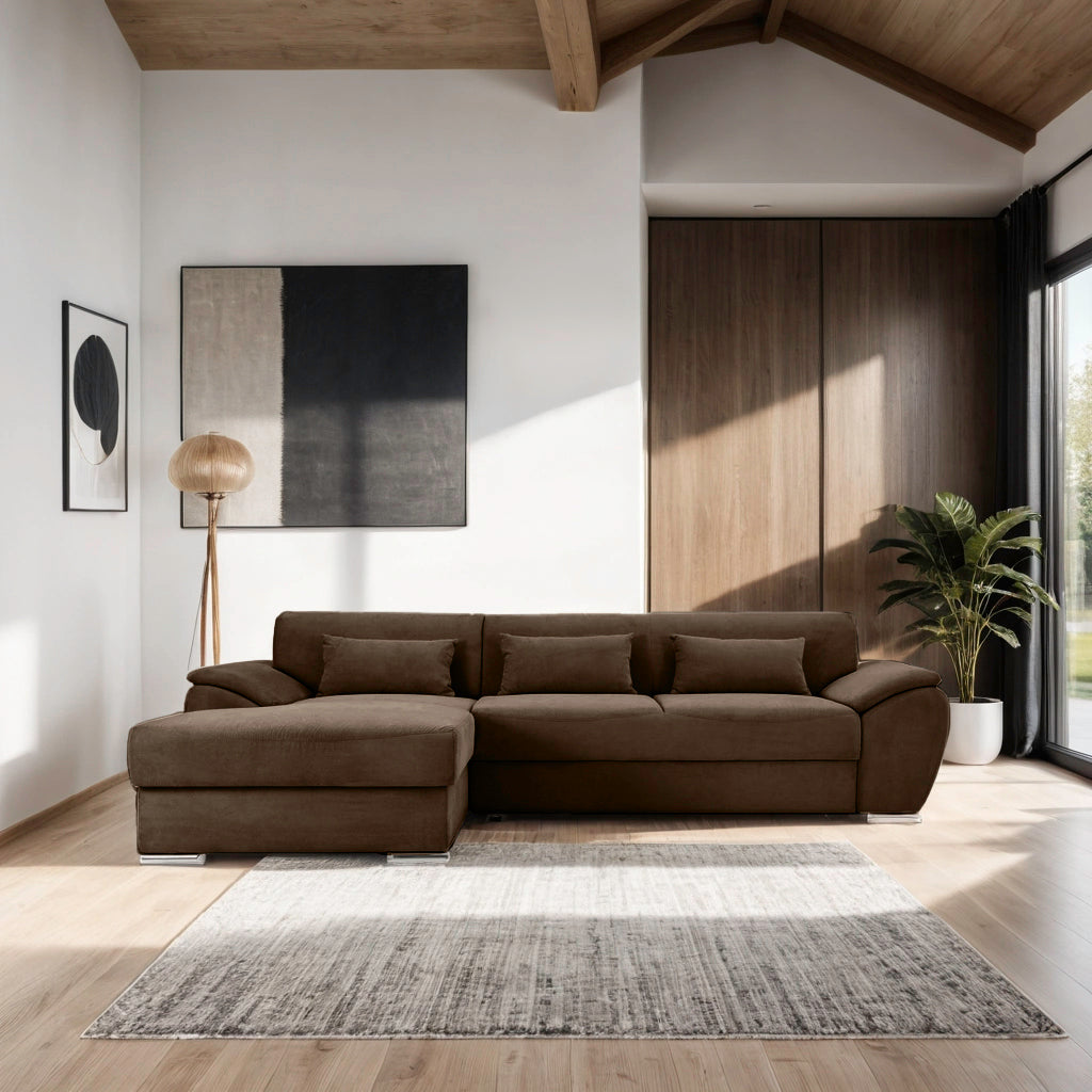 Colțar Extensibil PICASSO, cu ladă de depozitare, variante stânga/dreapta 295x168x80 cm Prestige Home