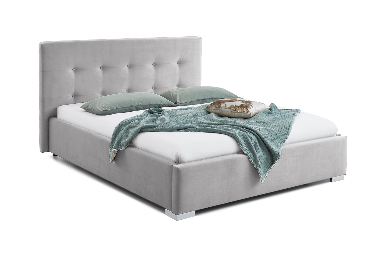 Pachet Pat + Saltea 120x200 Cozy Single Swing-Gri Arboteca