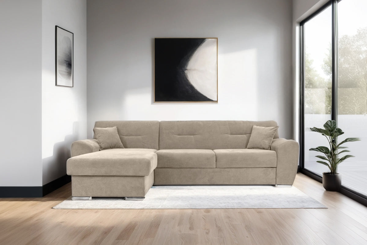 Colțar Extensibil ASTORIA, cu ladă de depozitare, variante stânga/dreapta 281x168x85 cm Prestige Home