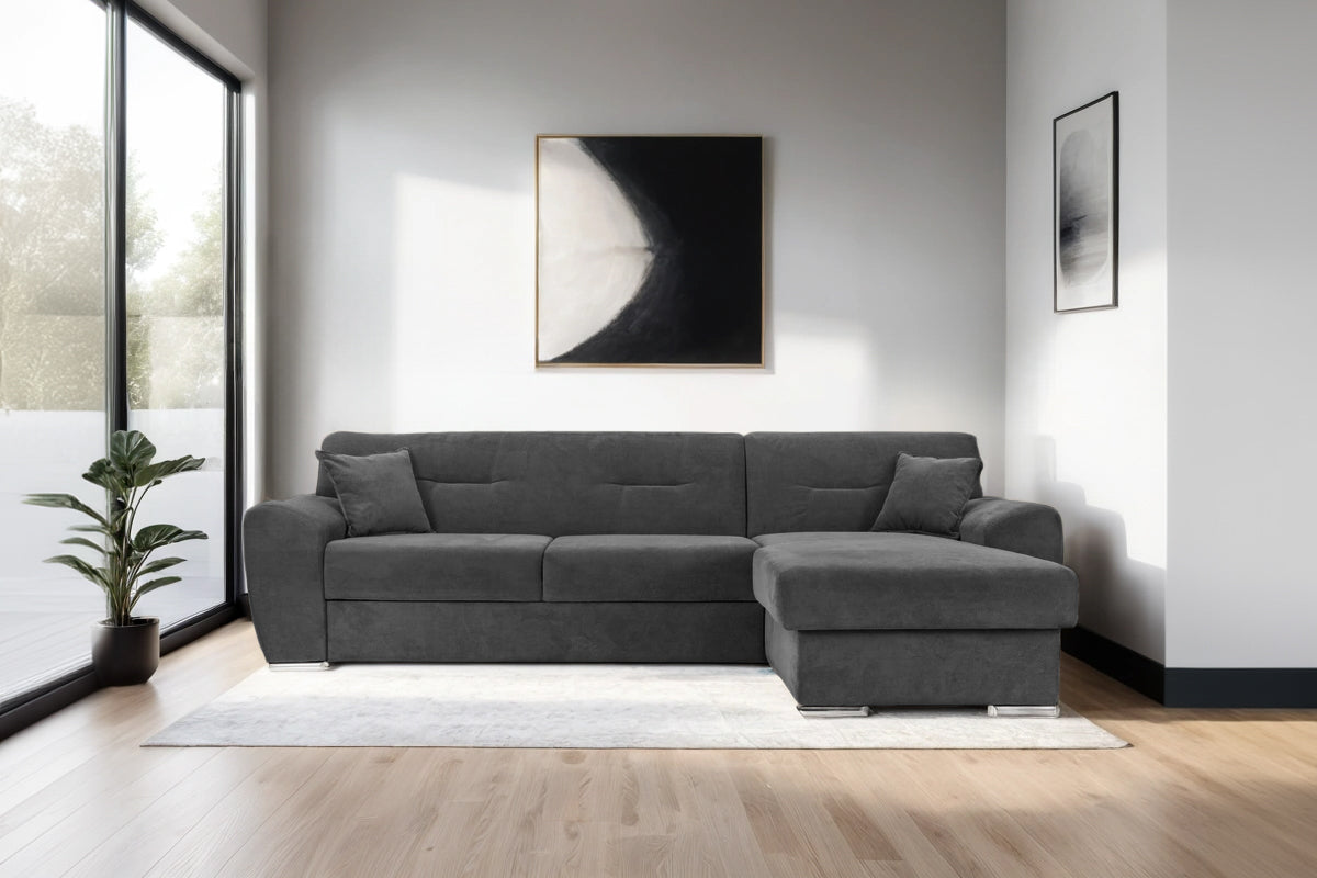 Colțar Extensibil ASTORIA, cu ladă de depozitare, variante stânga/dreapta 281x168x85 cm Prestige Home