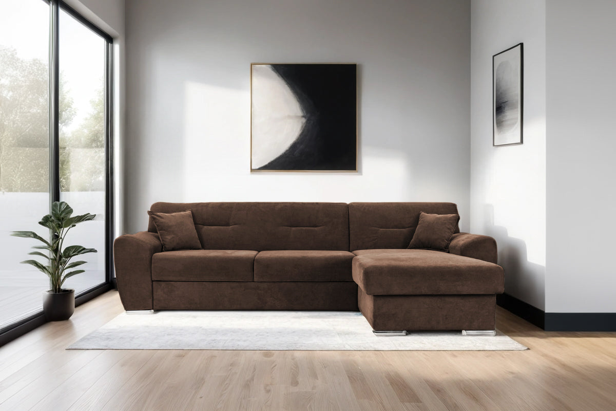 Colțar Extensibil ASTORIA, cu ladă de depozitare, variante stânga/dreapta 281x168x85 cm Prestige Home
