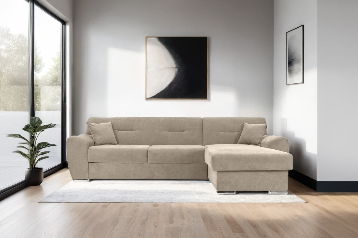 Colțar Extensibil ASTORIA, cu ladă de depozitare, variante stânga/dreapta 281x168x85 cm Prestige Home