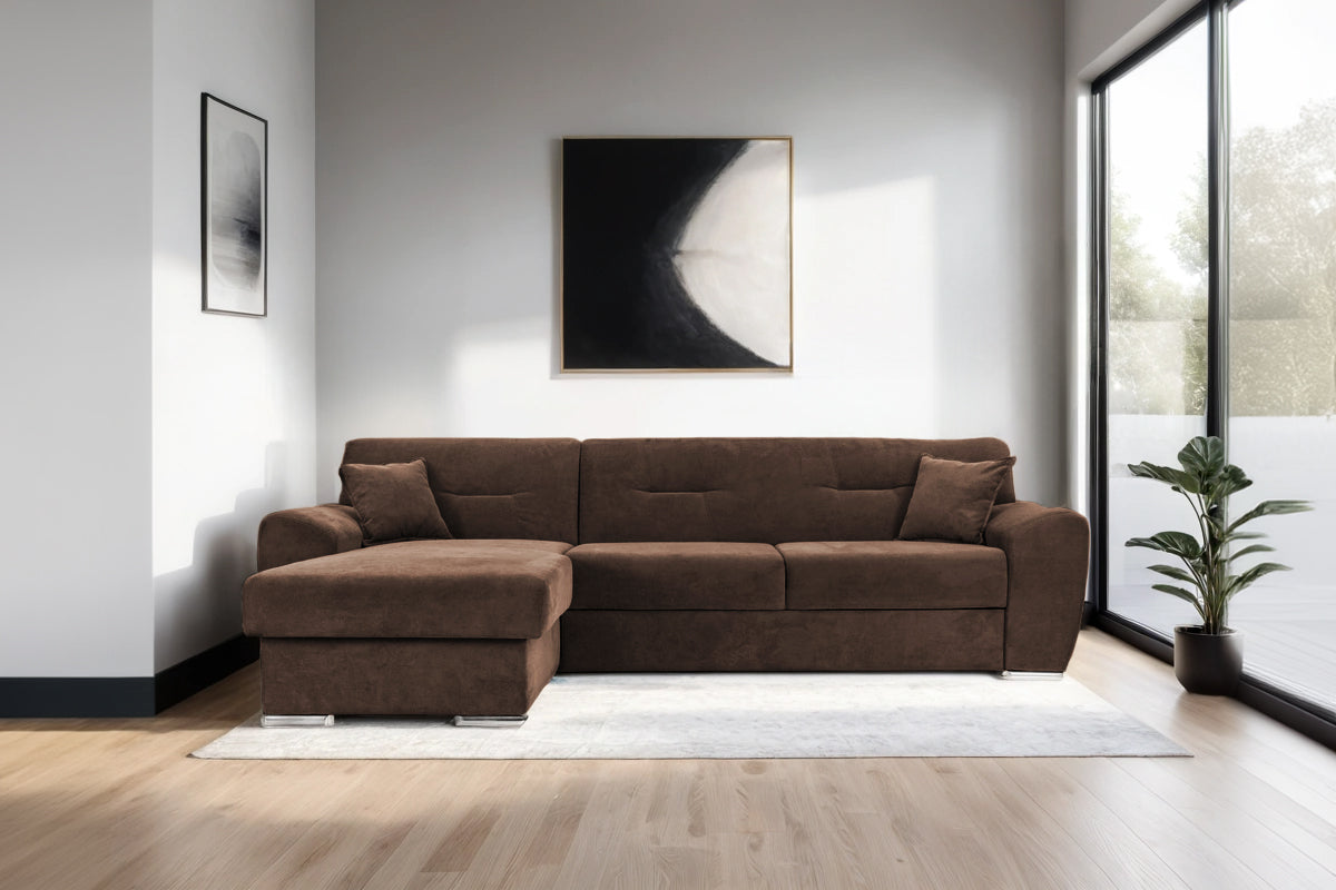 Colțar Extensibil ASTORIA, cu ladă de depozitare, variante stânga/dreapta 281x168x85 cm Prestige Home