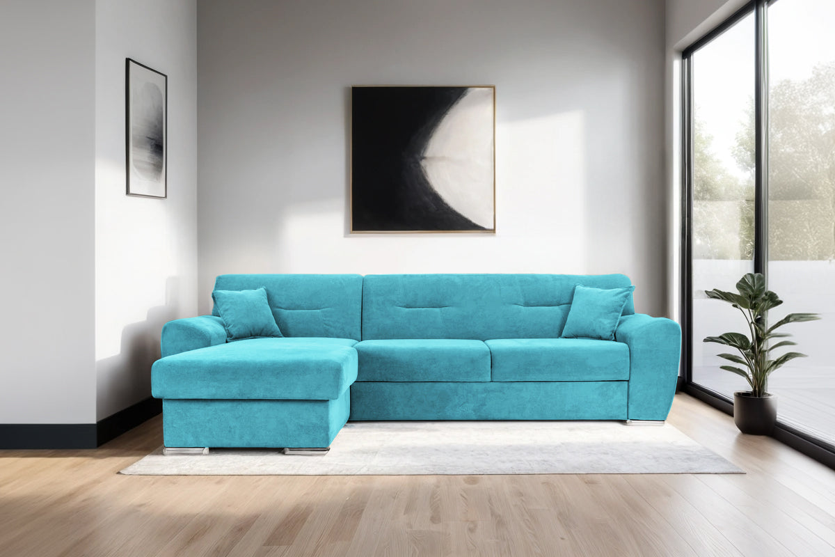 Colțar Extensibil ASTORIA, cu ladă de depozitare, variante stânga/dreapta 281x168x85 cm Prestige Home