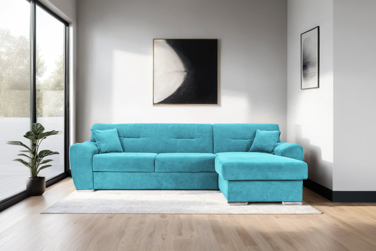 Colțar Extensibil ASTORIA, cu ladă de depozitare, variante stânga/dreapta 281x168x85 cm Prestige Home