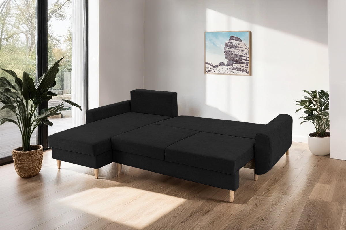 Colțar Extensibil HELSINKI, cu ladă de depozitare, variante stânga/dreapta 261x166x82 cm Prestige Home