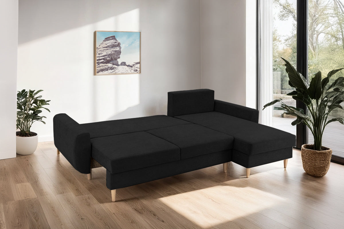 Colțar Extensibil HELSINKI, cu ladă de depozitare, variante stânga/dreapta 261x166x82 cm Prestige Home
