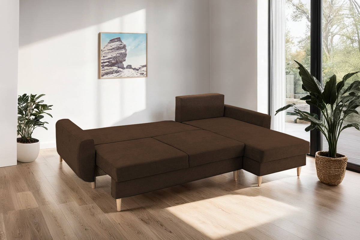 Colțar Extensibil HELSINKI, cu ladă de depozitare, variante stânga/dreapta 261x166x82 cm Prestige Home