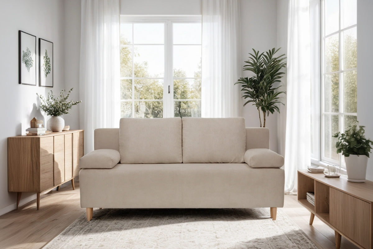 Canapea Extensibilă 3 locuri CANDY, cu ladă de depozitare, 190x95x100 cm Prestige Home