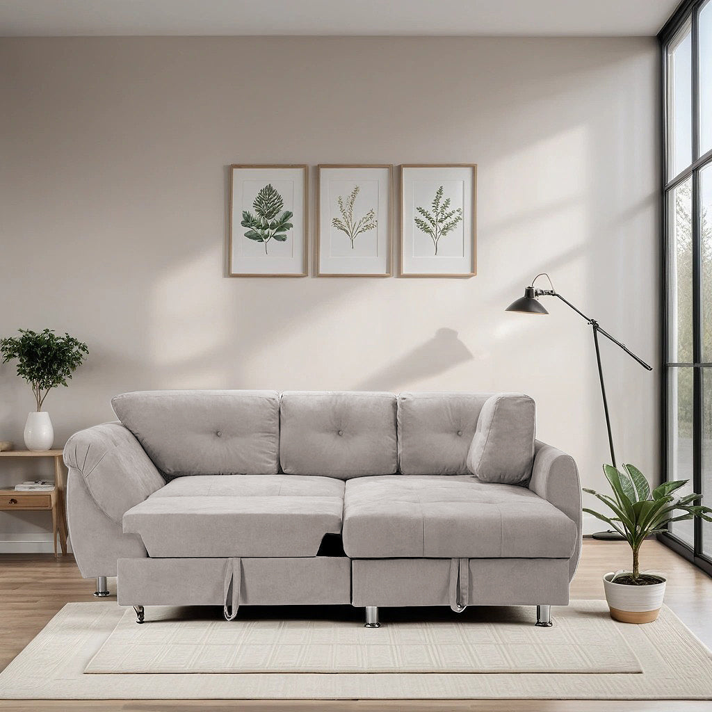 Colțar Extensibil MERLIN, cu lada depozitare, variante stânga/dreapta, 230 x 190 x 93 cm Prestige Home