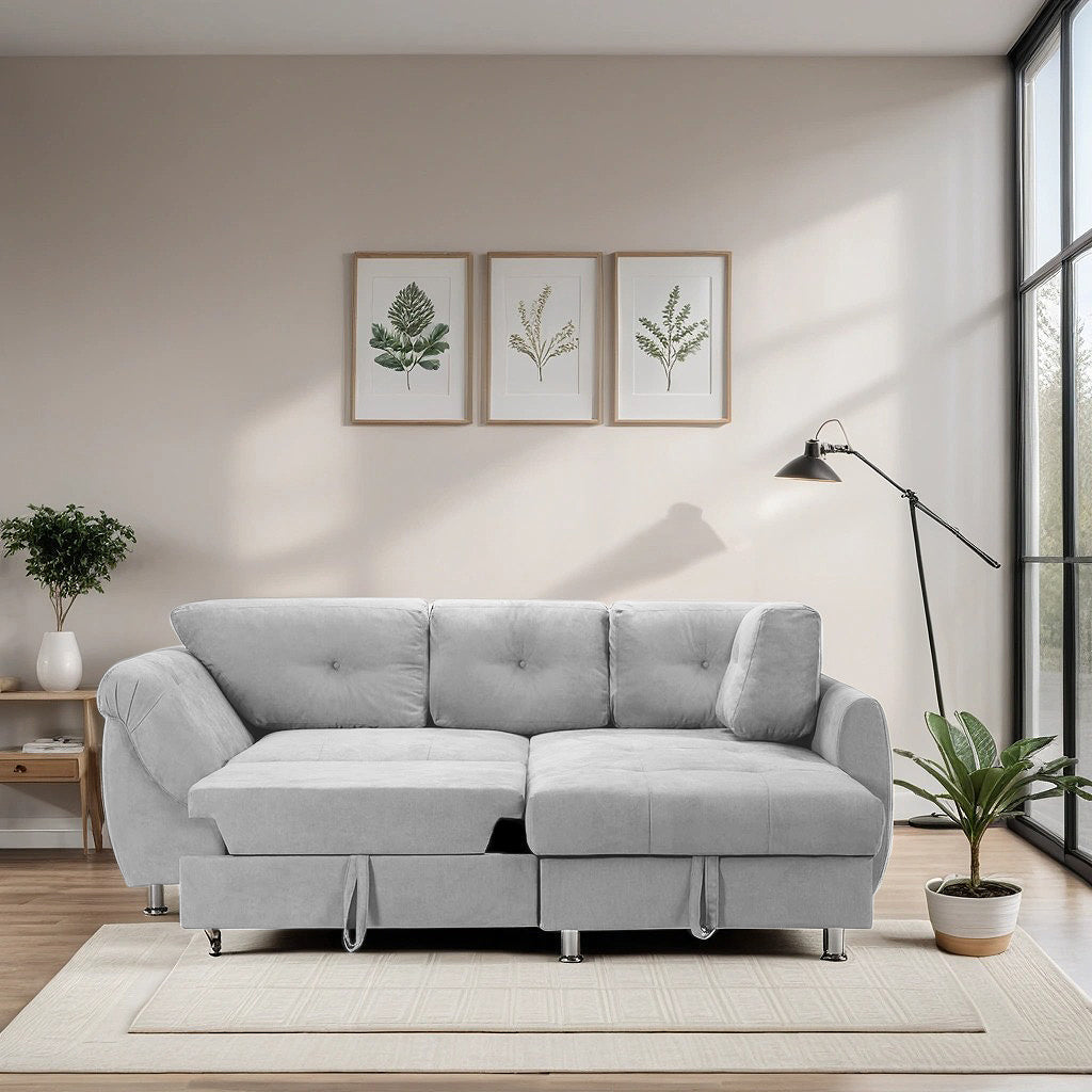Colțar Extensibil MERLIN, cu lada depozitare, variante stânga/dreapta, 230 x 190 x 93 cm Prestige Home