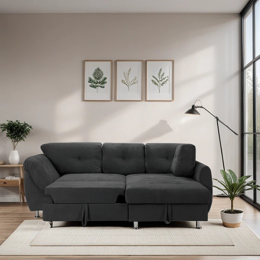 Colțar Extensibil MERLIN, cu lada depozitare, variante stânga/dreapta, 230 x 190 x 93 cm Prestige Home
