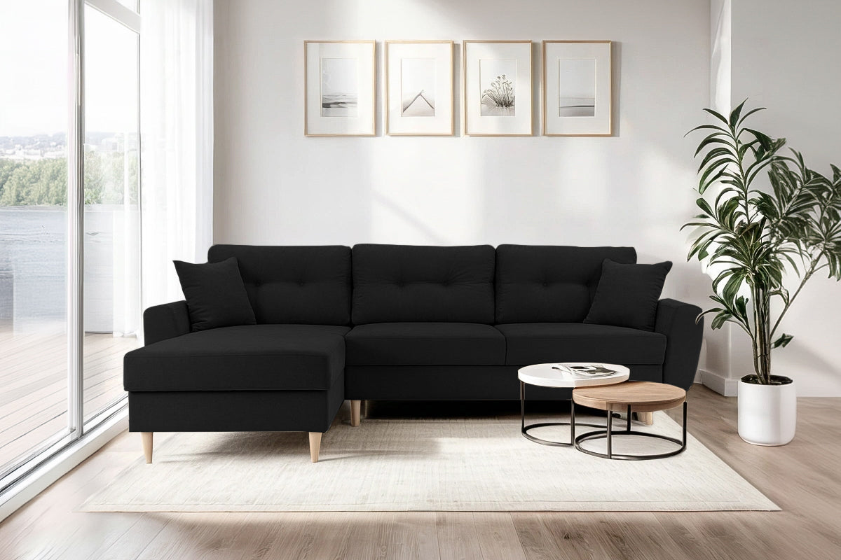 Colțar Extensibil HELSINKI, cu ladă de depozitare, variante stânga/dreapta 261x166x82 cm Prestige Home