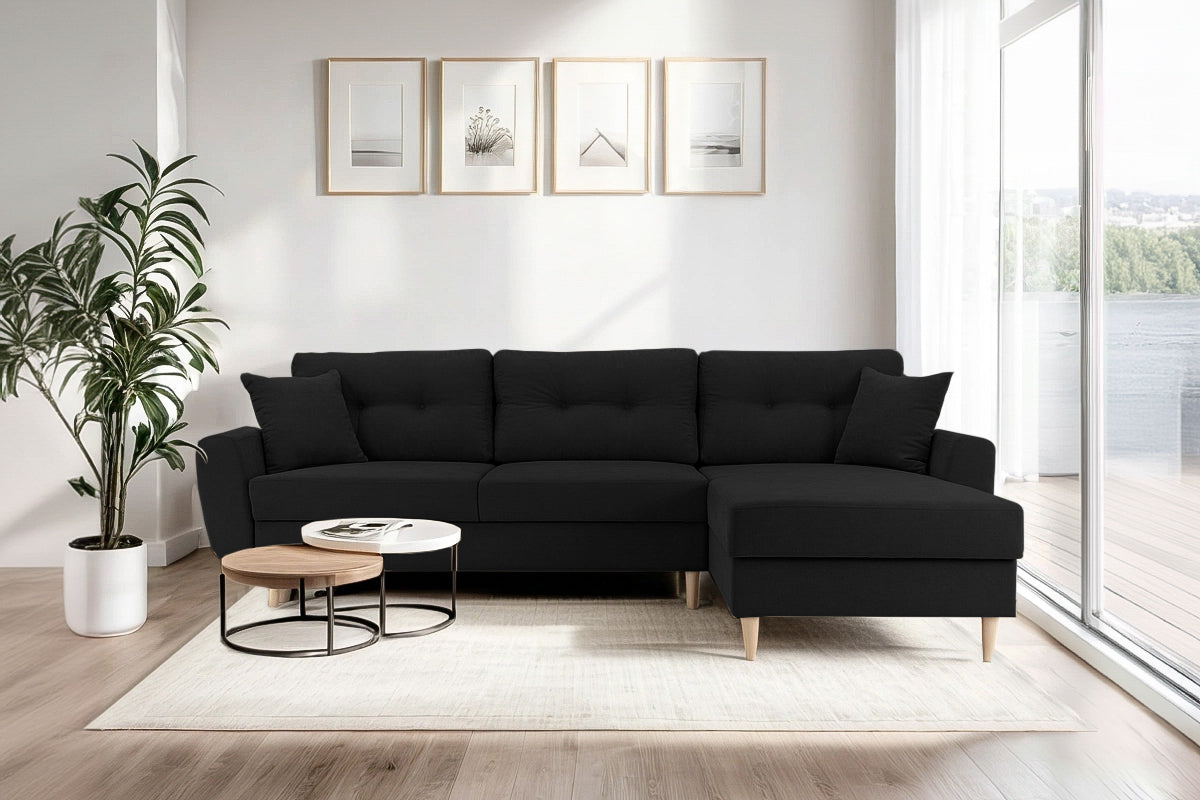 Colțar Extensibil HELSINKI, cu ladă de depozitare, variante stânga/dreapta 261x166x82 cm Prestige Home
