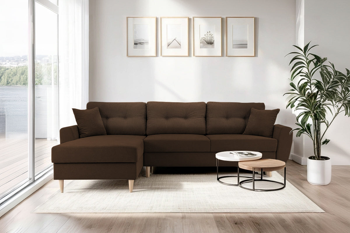 Colțar Extensibil HELSINKI, cu ladă de depozitare, variante stânga/dreapta 261x166x82 cm Prestige Home