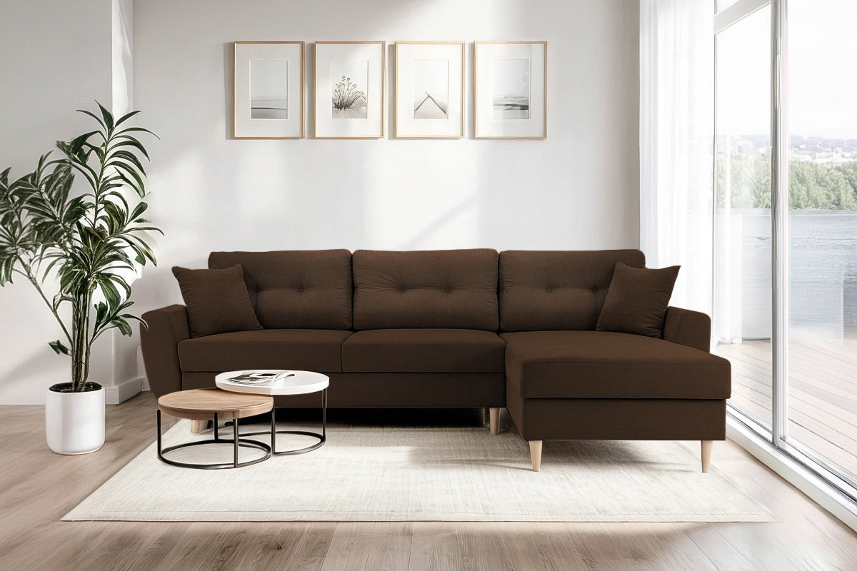 Colțar Extensibil HELSINKI, cu ladă de depozitare, variante stânga/dreapta 261x166x82 cm Prestige Home