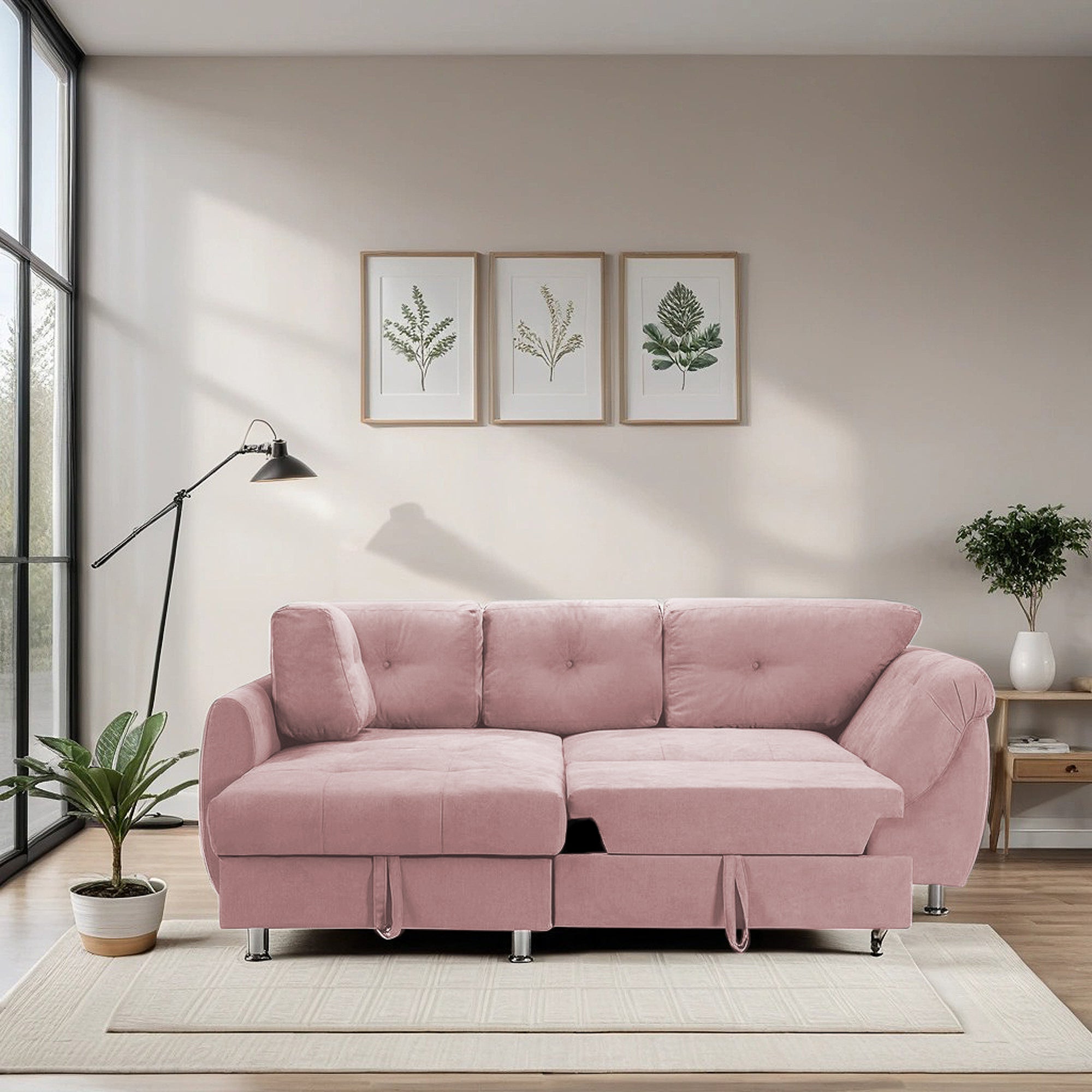 Colțar Extensibil MERLIN, cu lada depozitare, variante stânga/dreapta, 230 x 190 x 93 cm Prestige Home