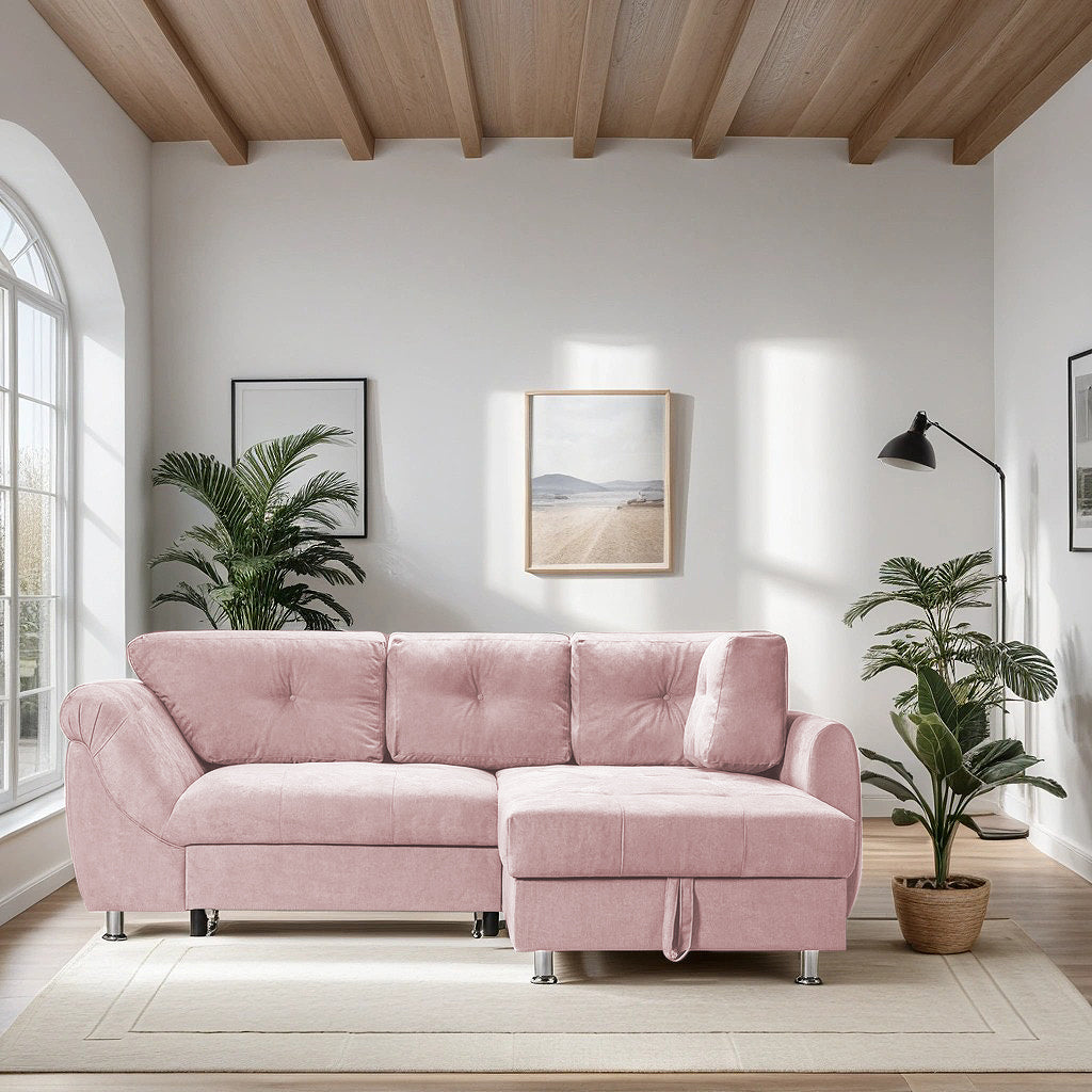 Colțar Extensibil MERLIN, cu lada depozitare, variante stânga/dreapta, 230 x 190 x 93 cm Prestige Home