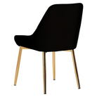 Scaun de masă NOCERA, negru țesătură Velvet/gold crom-auriu, 56x62x89 cm Kondela