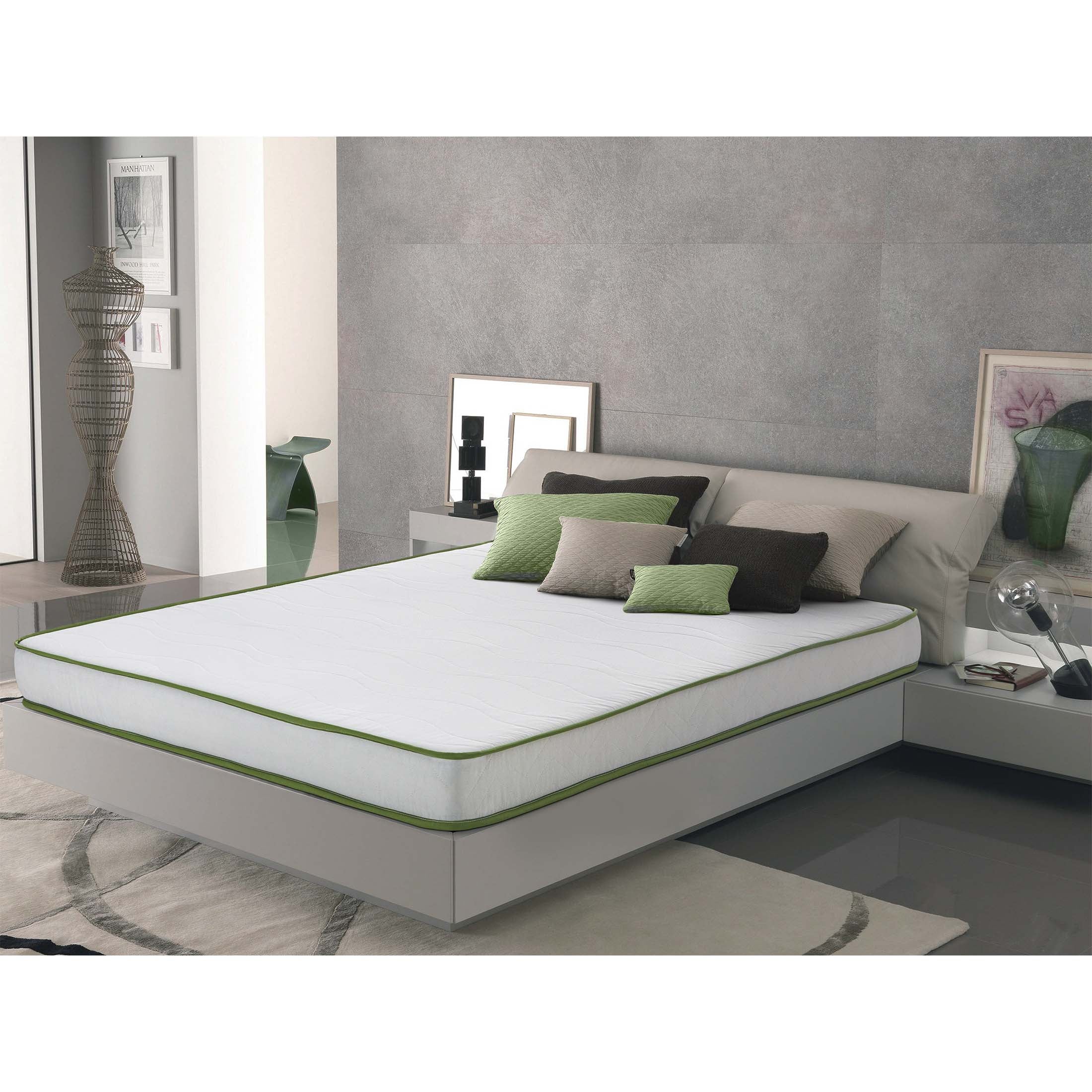 Saltea FRESH ERGO GREEN LINE, spumă poliuretanică, reversibilă, hipoalergenică, ortopedică, Grosime 16 cm  - Prestige Home