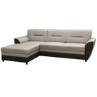 Set canapea extensibilă PADOVA, maro/gri-bej taupe, pe stânga, 250x16x83 cm Kondela