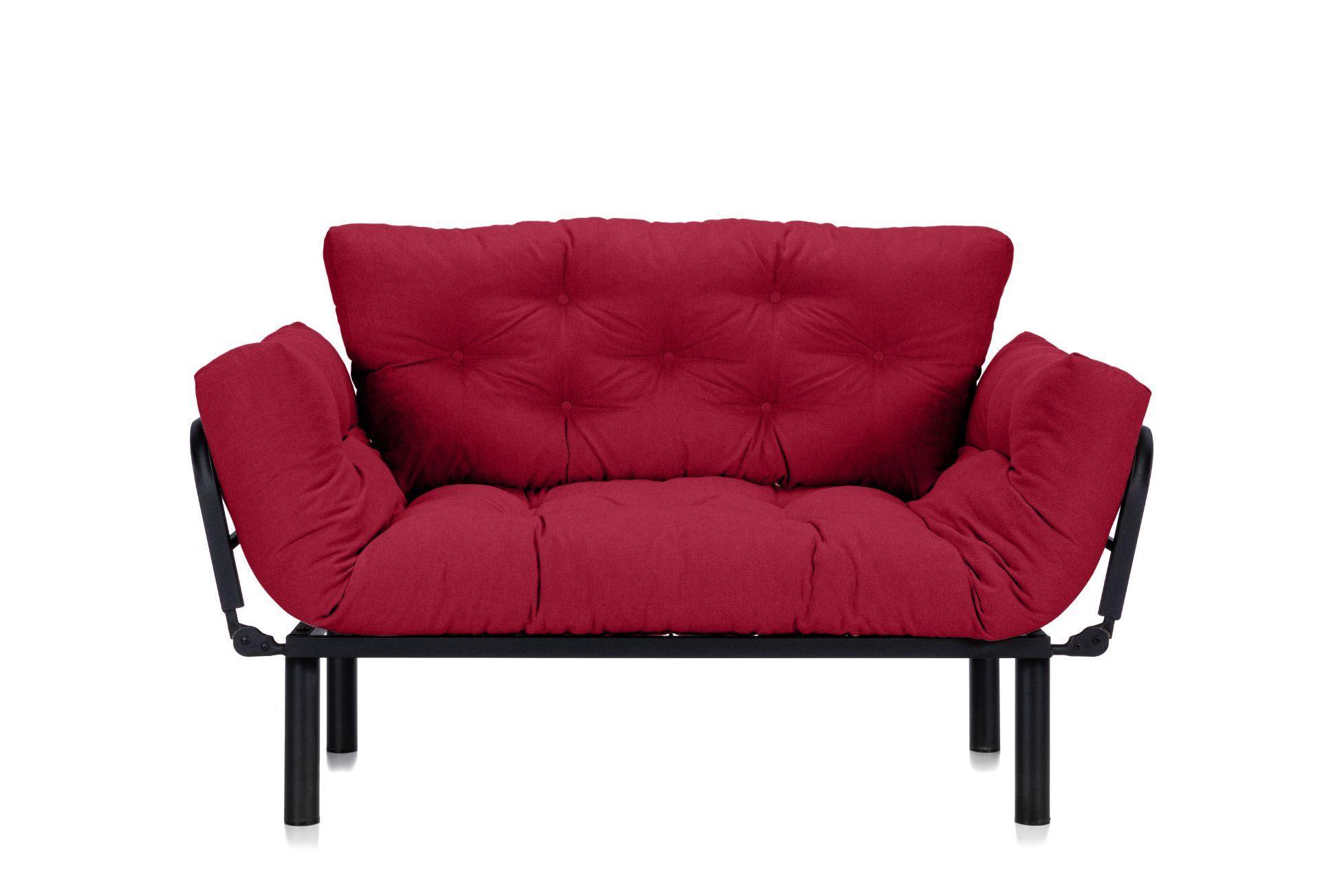 Canapea Extensibilă 2 locuri SUNNY, pentru terasă, 155x70x85 cm Rosu-Enjoy Prestige Home