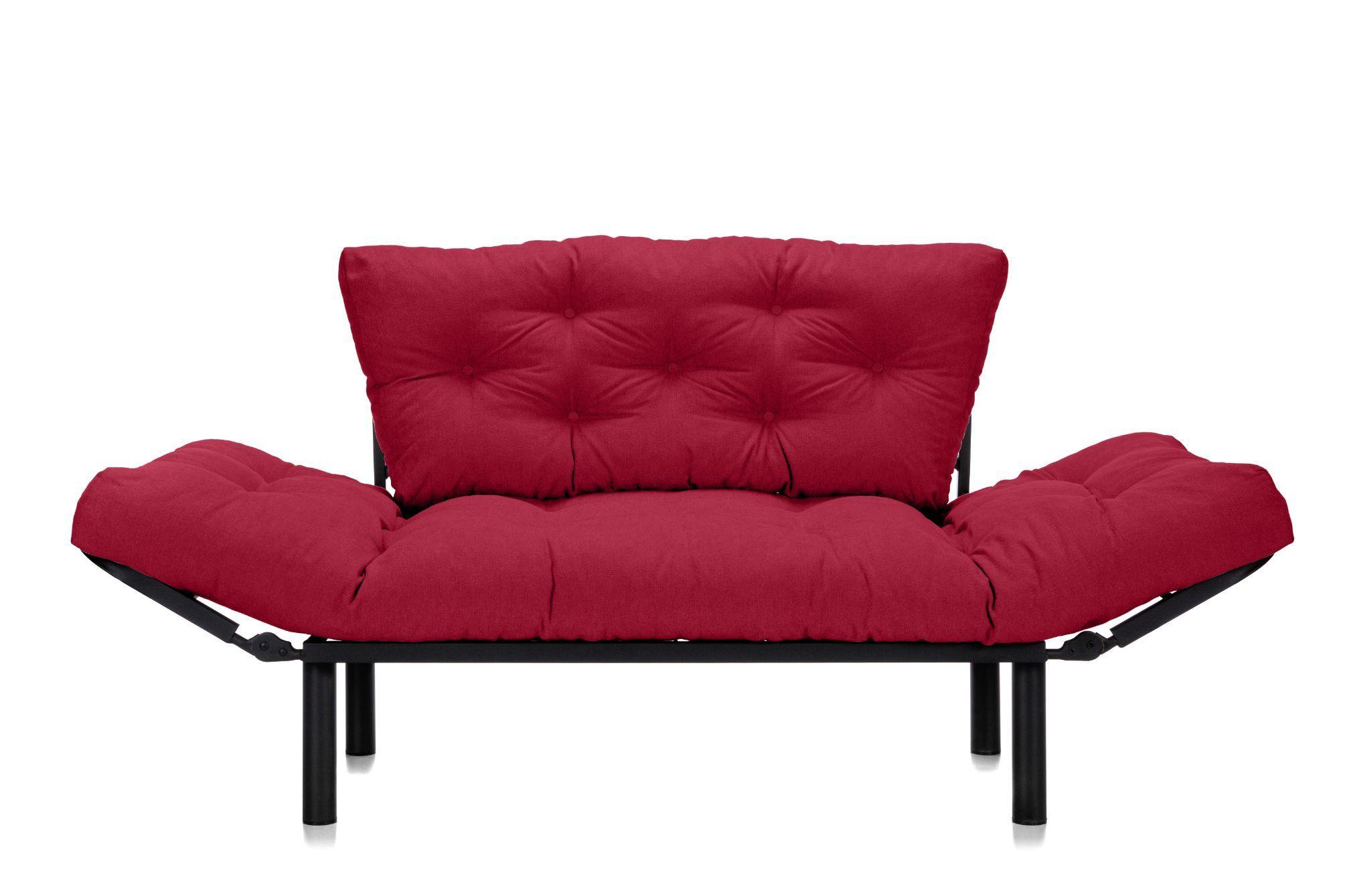 Canapea Extensibila 2 locuri SUNNY, pentru terasa, 155X70X85 cm,  prestigehome.ro, Prestige Home, Prestige, balcon, gradina mobila, #color_rosu-enjoy