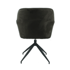 Scaun pivotant BAGNARA, țesătură de catifea maro/negru, țesătură din catifea, 66x66x83 cm Kondela