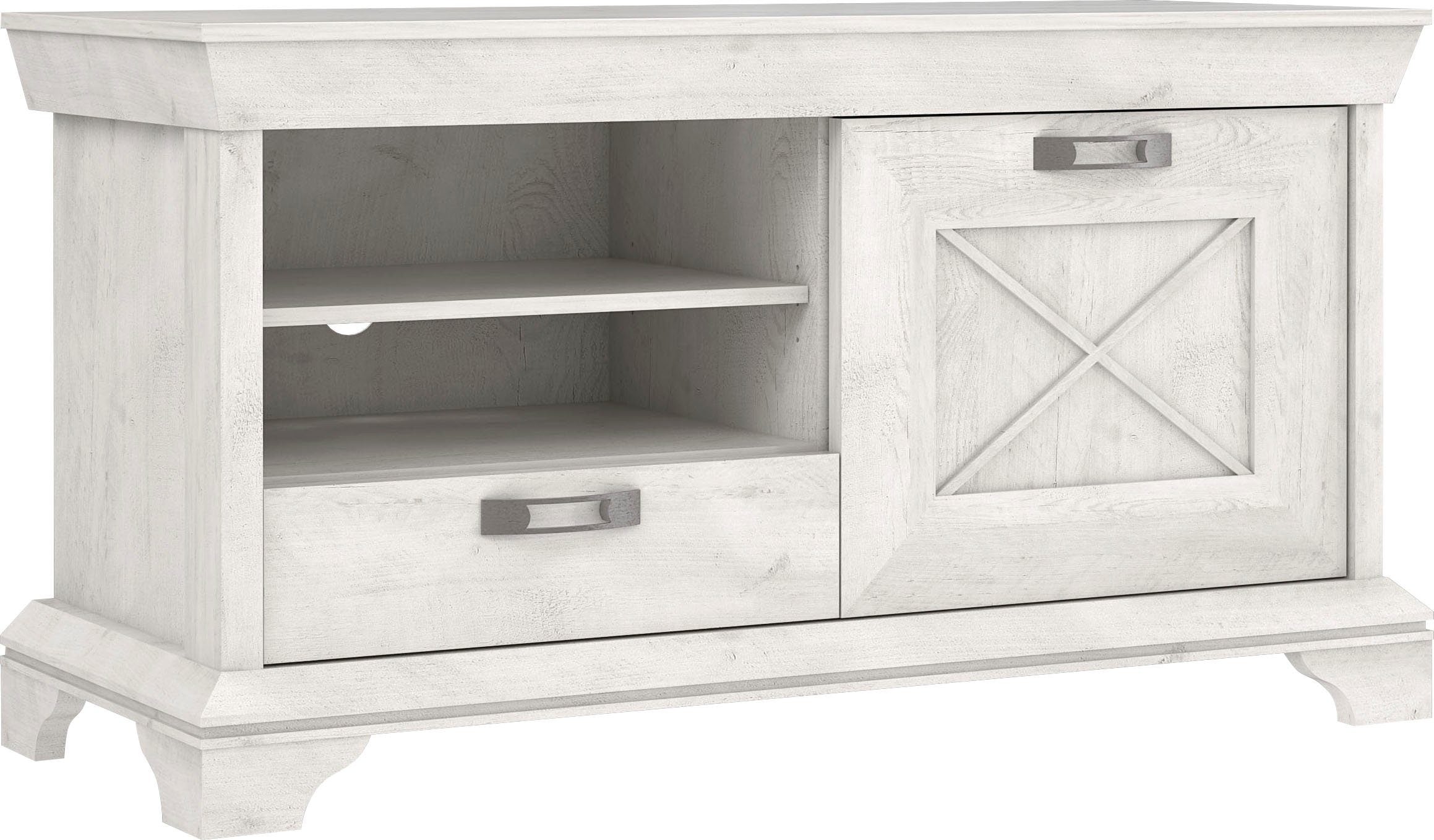 Comodă TV Kashmir, stil rustic, PAL , 122,7×48,2×66,6 cm Arboteca