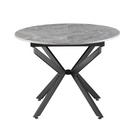 Masă dining extensibilă, beton/neagră, 120x120-160x75 cm, ABERO TIP 2 Kondela