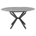 Masă dining extensibilă, beton/neagră, 120x120-160x75 cm, ABERO TIP 2 Kondela