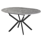Masă dining extensibilă, beton/neagră, 120x120-160x75 cm, ABERO TIP 2 Kondela