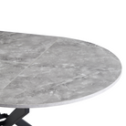 Masă dining extensibilă, beton/neagră, 120x120-160x75 cm, ABERO TIP 2 Kondela