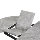Masă dining extensibilă, beton/neagră, 120x120-160x75 cm, ABERO TIP 2 Kondela