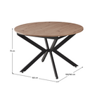 Masă extensibilă de dining, stejar artisan / neagră, 100x100-140x75 cm, ABERO TIP 1 Kondela