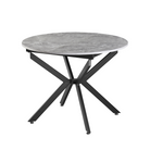 Masă extensibilă de dining, beton/neagră, 100x100-140x75 cm, ABERO TIP 1 Kondela