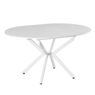 Masă extensibilă de dining, albă, 100x100-140x75 cm, ABERO TIP 1 Kondela